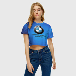Женская футболка Crop-top 3D BMW велозавод - фото 2
