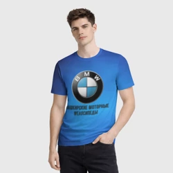 Мужская футболка 3D BMW велозавод - фото 2