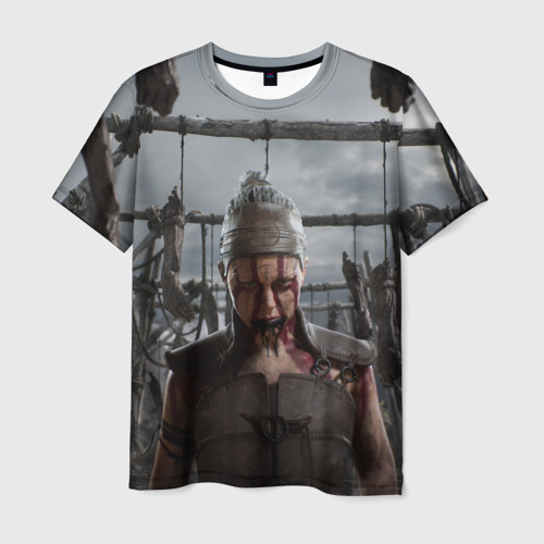 Мужская футболка с принтом Сенуа hellblade 2, вид спереди №1