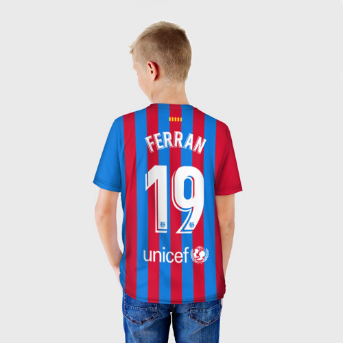 Детская футболка 3D Ферран Торрес Барселона, цвет 3D печать - фото 4