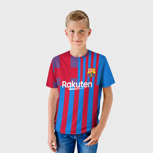 Детская футболка 3D Ферран Торрес Барселона, цвет 3D печать - фото 3