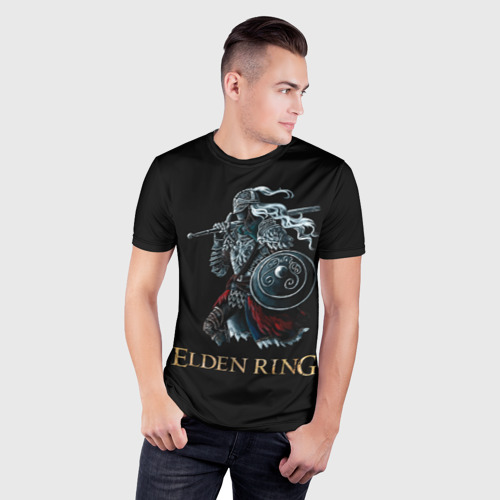 Мужская футболка 3D Slim Седовласый рыцарь Elden Ring, цвет 3D печать - фото 3