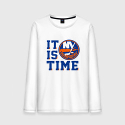 Мужской лонгслив хлопок It Is New York Islanders Time Нью Йорк Айлендерс