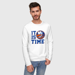 Мужской лонгслив хлопок It Is New York Islanders Time Нью Йорк Айлендерс - фото 2