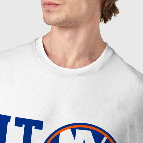 Мужская футболка хлопок It Is New York Islanders Time Нью Йорк Айлендерс, цвет белый - фото 6