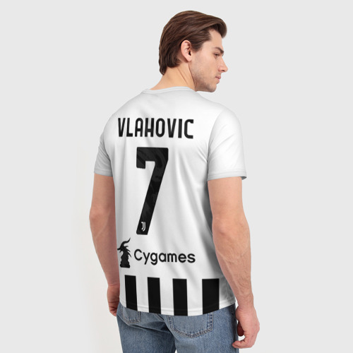 Мужская футболка 3D Влахович Ювентус Vlahovic Juventus, цвет 3D печать - фото 4