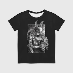 Детская футболка 3D Раненая Валькирия Elden Ring