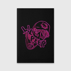 Обложка для паспорта матовая кожа Lil Peep Neon Неоновый Лил Пип