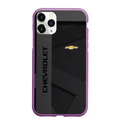 Чехол для iPhone 11 Pro матовый Chevrolet Шевроле Абстракция