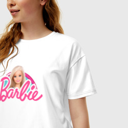 Женская футболка хлопок Oversize Barbie doll - фото 2
