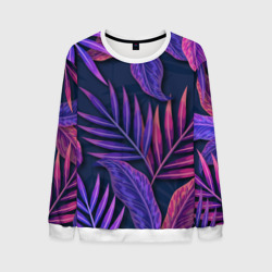 Мужской свитшот 3D Neon Tropical Plants pattern