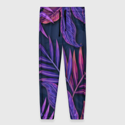 Женские брюки 3D Neon Tropical Plants pattern