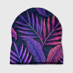 Шапка 3D Neon Tropical Plants pattern