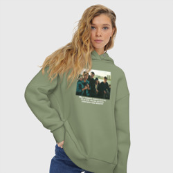Женское худи Oversize хлопок С первого класса вместе! бригада - фото 2