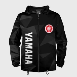 Мужская ветровка 3D Yamaha серая геометрия