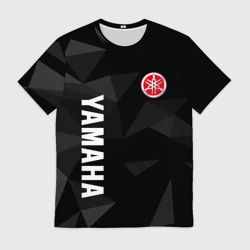 Мужская футболка 3D Yamaha серая геометрия