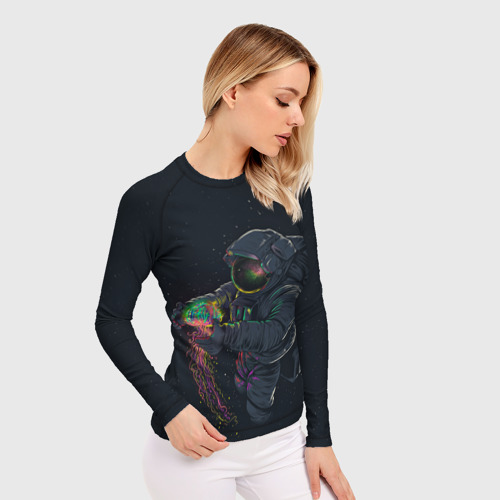 Женский рашгард 3D Космонавт и медуза, цвет 3D печать - фото 3