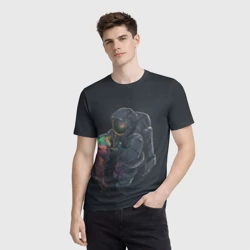 Мужская футболка 3D Космонавт и медуза - фото 2
