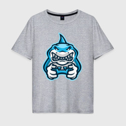 Мужская футболка хлопок Oversize Shark player