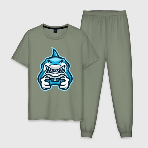 Мужская пижама хлопок Shark player