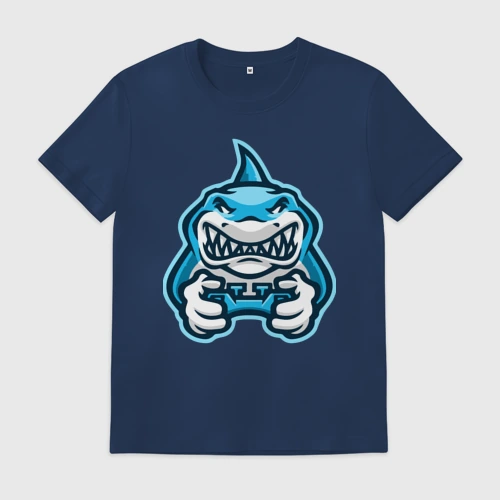 Мужская футболка хлопок Shark player