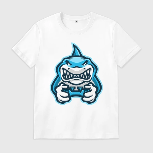 Мужская футболка хлопок Shark player