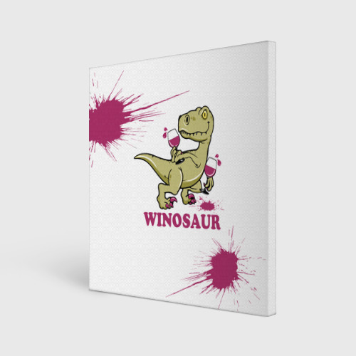 Холст квадратный Винозавр Динозавр, цвет 3D печать