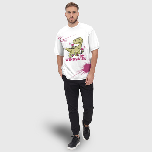 Мужская футболка oversize 3D Винозавр Динозавр, цвет 3D печать - фото 5