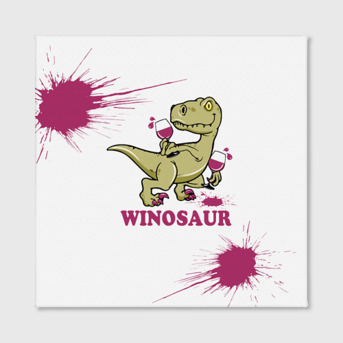 Холст квадратный Винозавр Динозавр, цвет 3D печать - фото 2