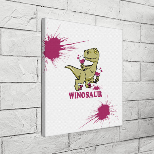 Холст квадратный Винозавр Динозавр, цвет 3D печать - фото 3