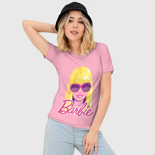 Женская футболка 3D Slim Barbie Sunglasses, цвет 3D печать - фото 3