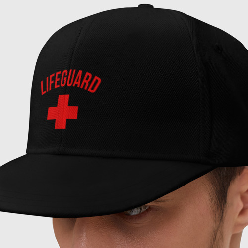 Кепка снепбек с прямым козырьком Lifeguard, цвет черный