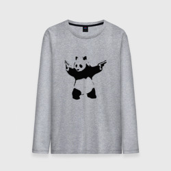 Мужской лонгслив хлопок Banksy. Panda with Guns