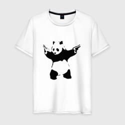 Banksy. Panda with Guns – Мужская футболка хлопок с принтом купить со скидкой в -20%