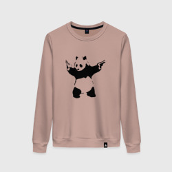 Женский свитшот хлопок Banksy. Panda with Guns