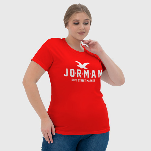 Женская футболка 3D с принтом Узор Red Jorman Air (Dope Street Market), фото #4