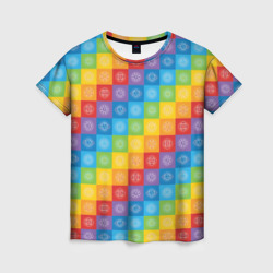 Разноцветные Чакры – Женская футболка 3D с принтом купить со скидкой в -23%