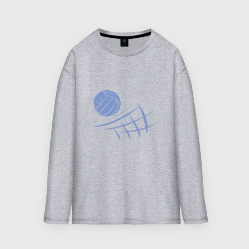 Мужской лонгслив oversize хлопок Volleyball Block