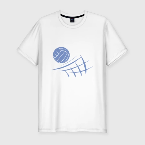 Мужская футболка хлопок Slim Volleyball Block