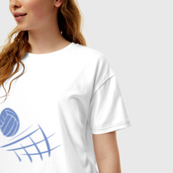 Женская футболка хлопок Oversize Volleyball Block - фото 2