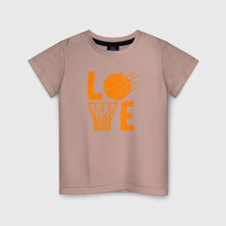 Детская футболка хлопок Love Basketball люблю баскетбол