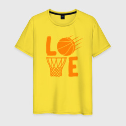 Мужская футболка хлопок Love Basketball люблю баскетбол