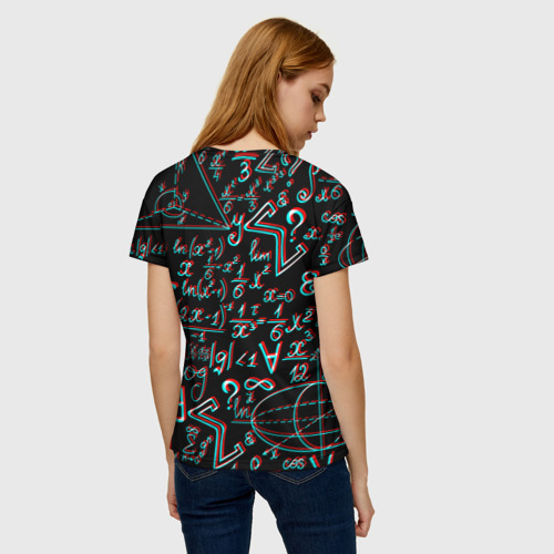 Женская футболка 3D Формулы Глитч, цвет 3D печать - фото 4