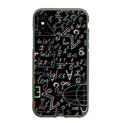 Чехол для iPhone XS Max матовый Формулы Глитч