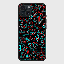 Чехол силиконовый для Apple iPhone 15 матовый Формулы Глитч