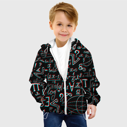Детская куртка 3D Формулы Глитч, цвет белый - фото 3