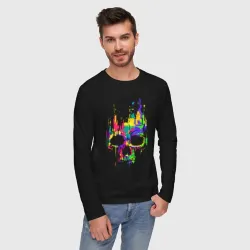 Мужской лонгслив хлопок Color skull Neon Vanguard - фото 2