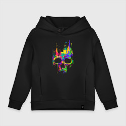 Детское худи Oversize хлопок Color skull Neon Vanguard
