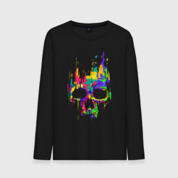 Мужской лонгслив хлопок Color skull Neon Vanguard