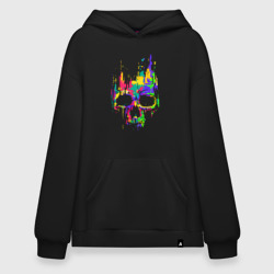 Худи SuperOversize хлопок Color skull Neon Vanguard